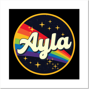 Ayla // Rainbow In Space Vintage Style Posters and Art